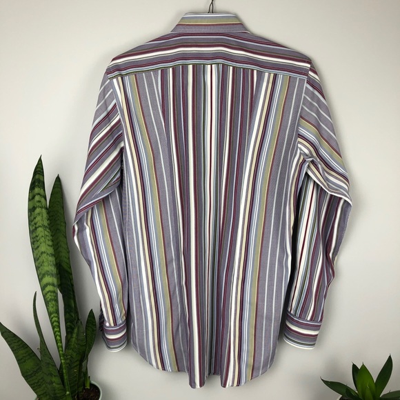 Etro Milano Multi-Color Strip Dress Shirt - Picture 4 of 16